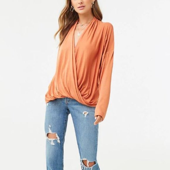 Forever 21 Tops Draped Surplice Top Poshmark